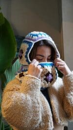 Büyükanne Desenli Klasik Balaklava – Image 3