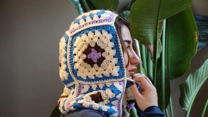 Büyükanne Desenli Klasik Balaklava – Image 6