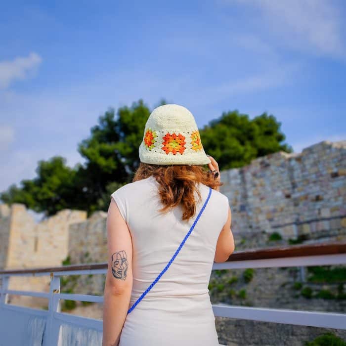 Renkli Tığ İşi Yazlık Bucket Şapka - Granny Motifli — изображение 9