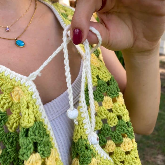 Önden Bağlamalı Kare Crop Hırka | 18 Saat El Emeği – Image 2