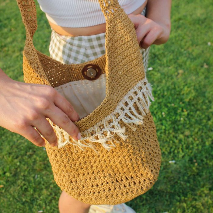Kağıt İp Omuz Çantası – Doğal Malzeme ve Sürdürülebilir – Image 6