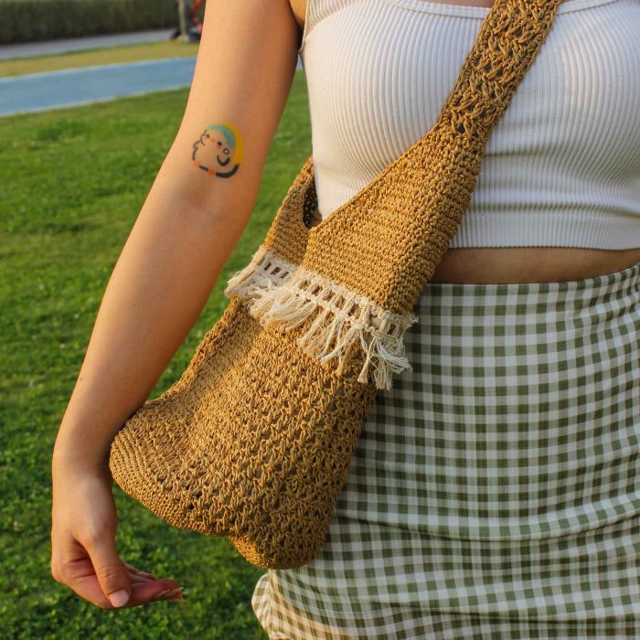 Kağıt İp Omuz Çantası – Doğal Malzeme ve Sürdürülebilir – Image 2