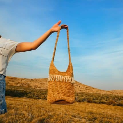 Kağıt İp Omuz Çantası – Doğal Malzeme ve Sürdürülebilir