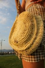 Zincirli Mini Kağıt İp Çanta - Mini Boy, El Örgüsü - Image 3