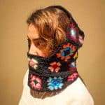 Siyah Klasik Büyükanne Balaklava | 12 Saat El Emeği – Image 6