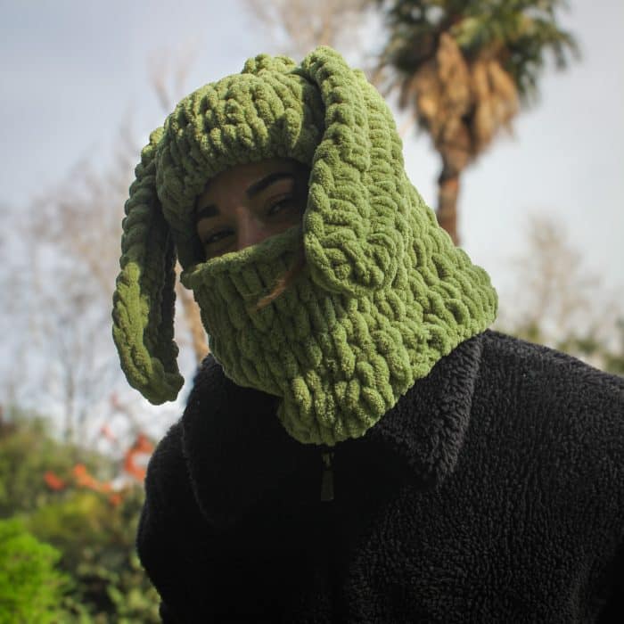 Uzun Tavşan Kulaklı Cosplay Balaklava – Kişiselleştirilebilir ve Eğlenceli - Görsel 2