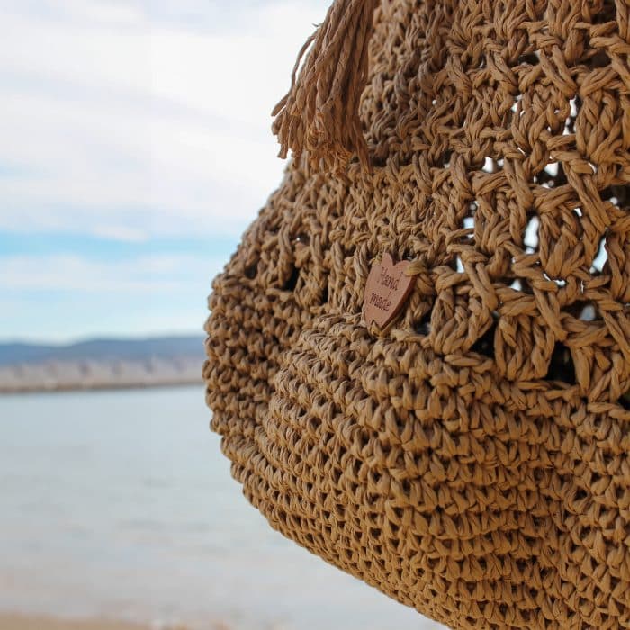 Kağıt İp Büzgülü Omuz Çantası | 26 Saat El Emeği - Görsel 5