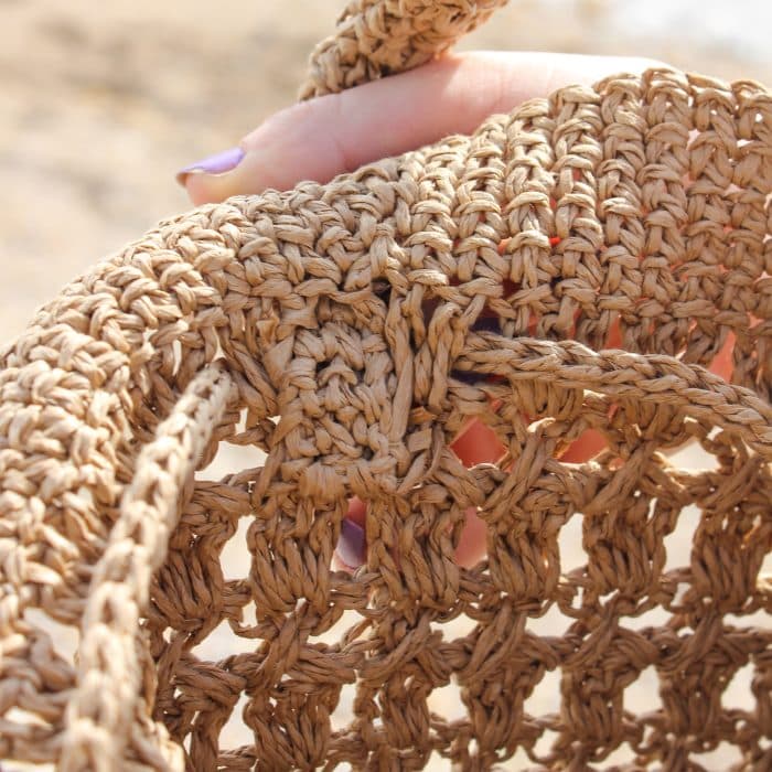 Kağıt İp Büzgülü Omuz Çantası | 26 Saat El Emeği - Görsel 7