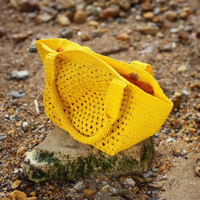 Sarı Kağıt İp Alışveriş Çantası - Imagen 8