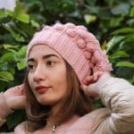 Midye Kabuğu İşlemeli Ponponlu Rasta Bere – Image 5