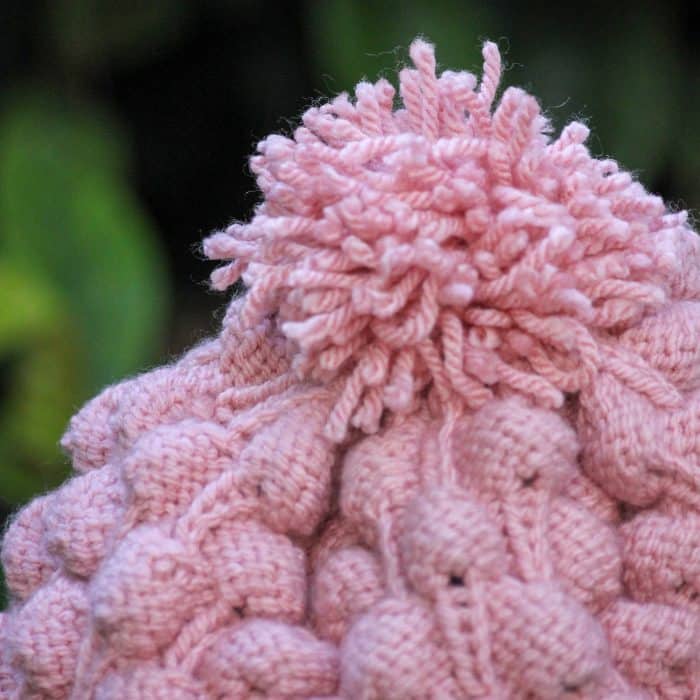 Midye Kabuğu İşlemeli Ponponlu Rasta Bere – Image 4