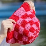 Damalı Renkli Bucket Şapka – Unisex, Pembe ve Kırmızı — изображение 4