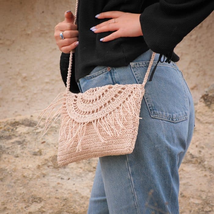 Püsküllü Kağıt İp Mini Çanta | 2025 – Image 3