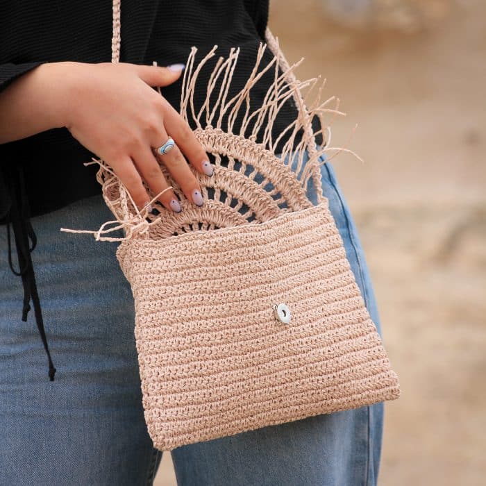 Püsküllü Kağıt İp Mini Çanta | 2025 – Image 6