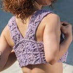 Tığ İşi Lila Crop – Zarif Halter Kesim - Görsel 6