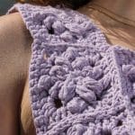 Tığ İşi Lila Crop – Zarif Halter Kesim - Görsel 8