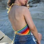 Boyundan Bağlamalı Renkli Rave Üst — изображение 2