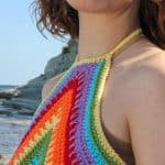 Boyundan Bağlamalı Renkli Rave Üst — изображение 3