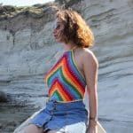 Boyundan Bağlamalı Renkli Rave Üst — изображение 5