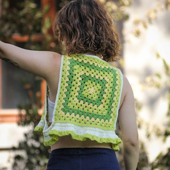 Önden Bağlamalı Kare Crop Hırka | 18 Saat El Emeği – Image 9