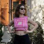 Papatya Desenli Pembe Crop Top – El Örgüsü Yaz Stili – Bild 2