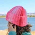 Ebruli Pembe El Örgüsü Bere - Kışlık, Renk Geçişli, Sıcacık - Görsel 5