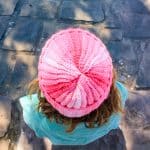 Ebruli Pembe El Örgüsü Bere - Kışlık, Renk Geçişli, Sıcacık - Görsel 3