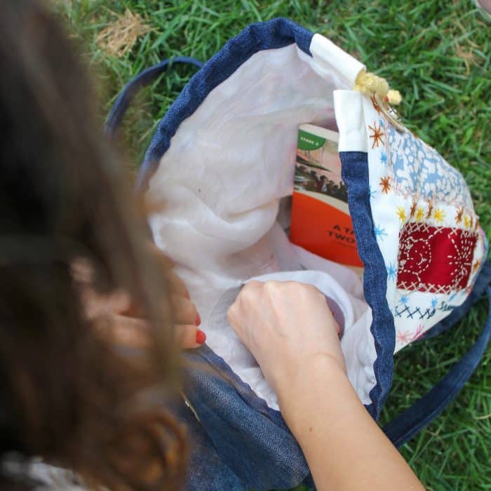 Japon Boro Denim Sırt Çantası - İleri Dönüştürülmüş — изображение 6