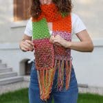 Uzun Püsküllü Atkı- Çok Renkli, Özgün