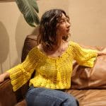 Sarı File Üst Tığ İşi- Hafif ve Özgün Yaz Stili - Görsel 7