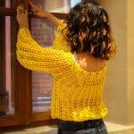 Sarı File Üst Tığ İşi- Hafif ve Özgün Yaz Stili - Görsel 5