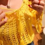 Sarı File Üst Tığ İşi- Hafif ve Özgün Yaz Stili - Görsel 4