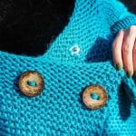 Oversize Turkuaz Yün Hırka- Renkli ve Özgün Tasarım - Görsel 3