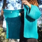 Oversize Turkuaz Yün Hırka- Renkli ve Özgün Tasarım - Görsel 8