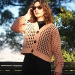 Vintage Soft Pembe File Hırka - Düğmeli, Nefes Alan Tasarım – Bild 7