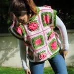 Güllü Oversize Yelek | 18 Saat El Emeği — изображение 4