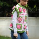 Güllü Oversize Yelek | 18 Saat El Emeği — изображение 6