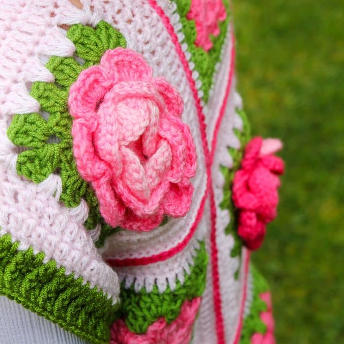 Güllü Oversize Yelek | 18 Saat El Emeği — изображение 8