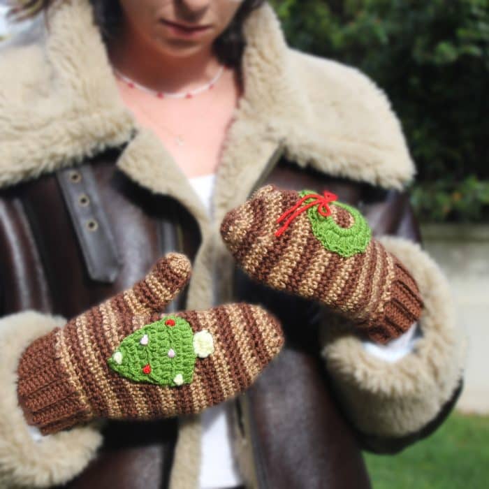 Yılbaşı Temalı Eldiven – Çam Ağacı & Noel Çelengi - Görsel 4