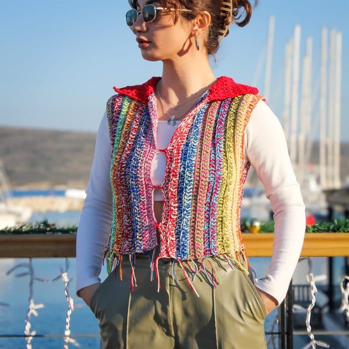 Rave Stili Tığ İşi Üst | İleri Dönüştürülmüş - Görsel 2