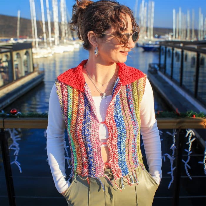 Rave Stili Tığ İşi Üst | İleri Dönüştürülmüş - Görsel 8