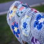 Afrika Çiçek Motifli Oversize Sweatshirt - El Örgüsü, Renkli & Özgün - Görsel 5