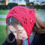 Tığ İşi Kırmızı Bandana- Etnik ve Zarif — изображение 7