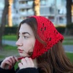 Tığ İşi Kırmızı Bandana- Etnik ve Zarif — изображение 5