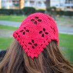 Tığ İşi Kırmızı Bandana- Etnik ve Zarif — изображение 2