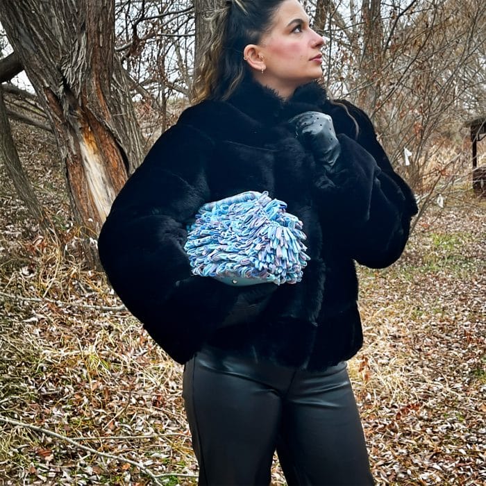 Püsküllü Renkli Rafya El Yapımı Clutch Çanta – Bohem ve Doğal Stil – Bild 2