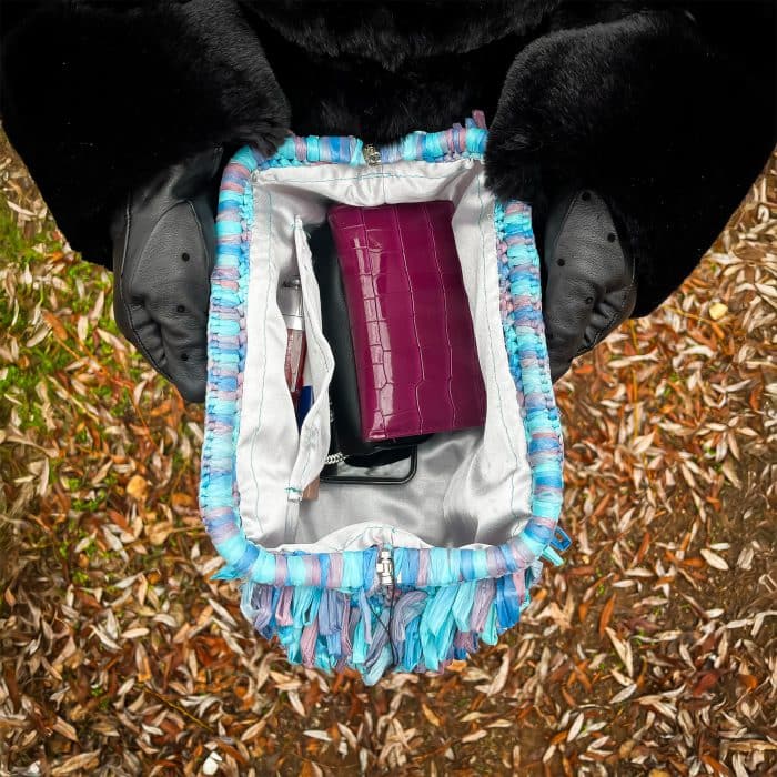 Püsküllü Renkli Rafya El Yapımı Clutch Çanta – Bohem ve Doğal Stil – Bild 6