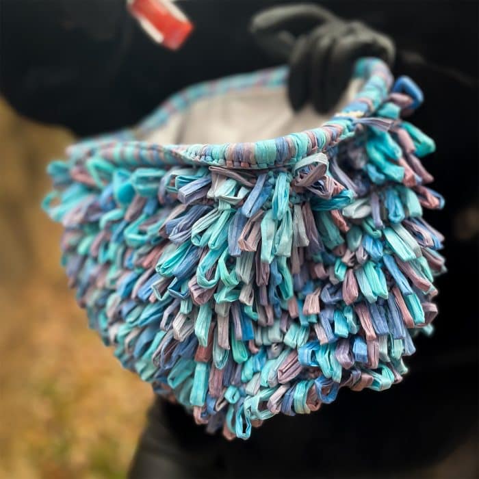 Püsküllü Renkli Rafya El Yapımı Clutch Çanta – Bohem ve Doğal Stil – Bild 5