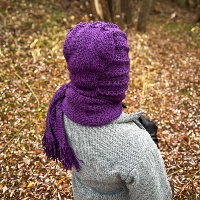 Kapüşonlu El Örgüsü Uzun Atkı –  Sıcacık ve Fonksiyonel – Image 6