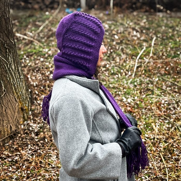 Kapüşonlu El Örgüsü Uzun Atkı –  Sıcacık ve Fonksiyonel – Image 4